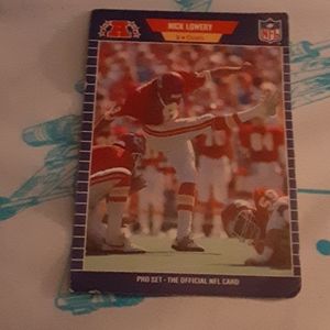Nick Lowery 1989 pro set football card